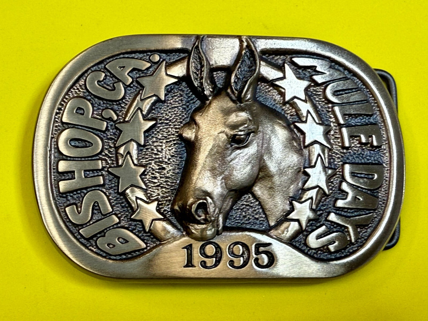 Bishop California Mule Days Memorial Day Weekend 1995 Commemorative Belt Buckle