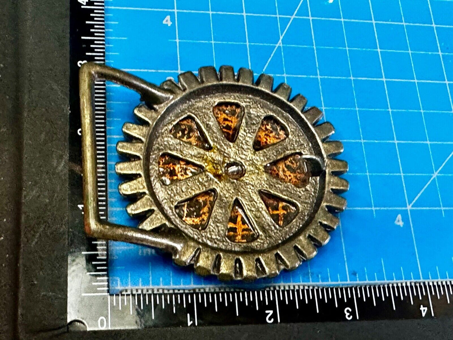 Artisan Metalworker Green Email Art Project - Beautiful Vintage Belt Buckle