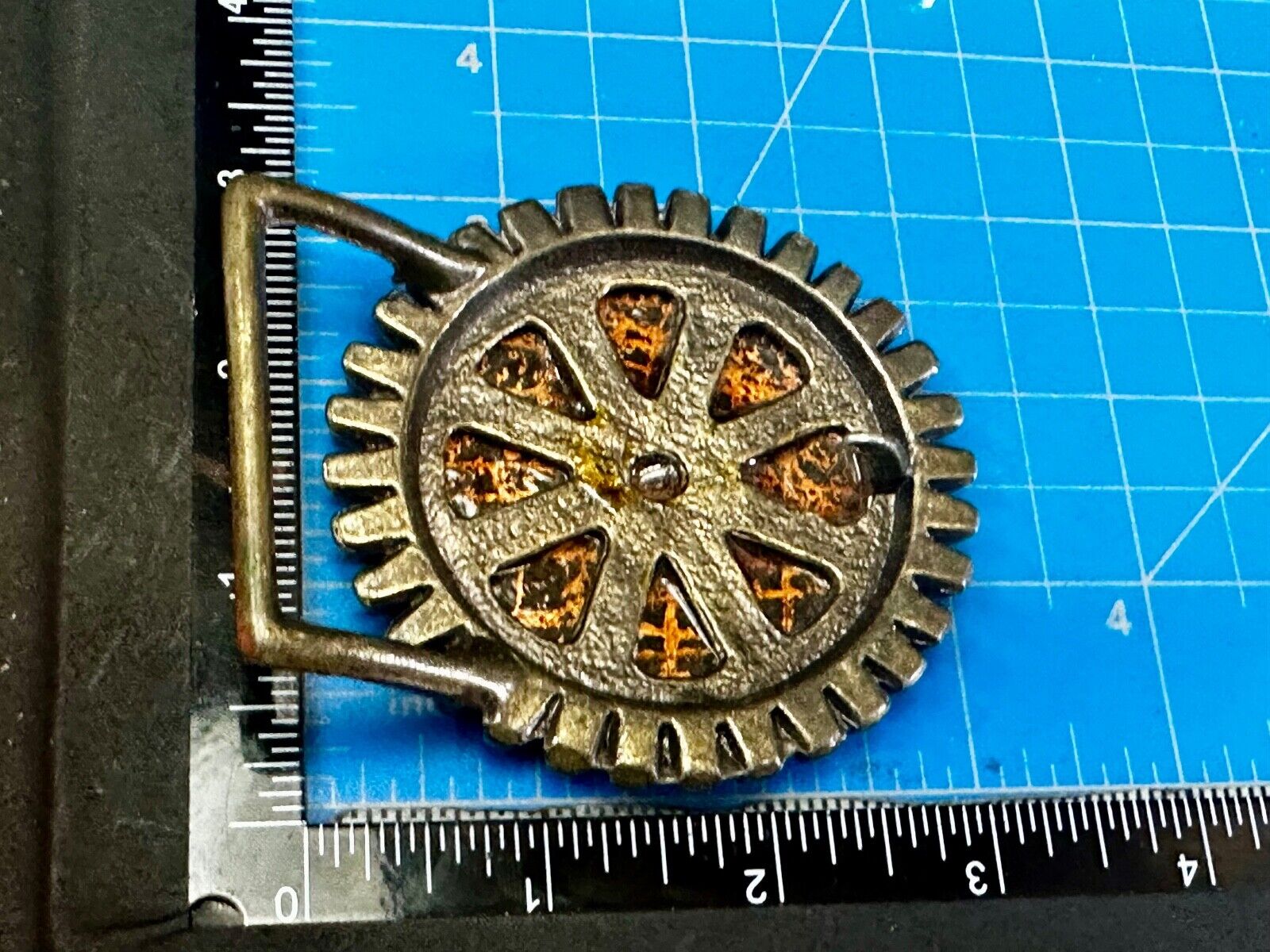 Artisan Metalworker Green Email Art Project - Beautiful Vintage Belt Buckle