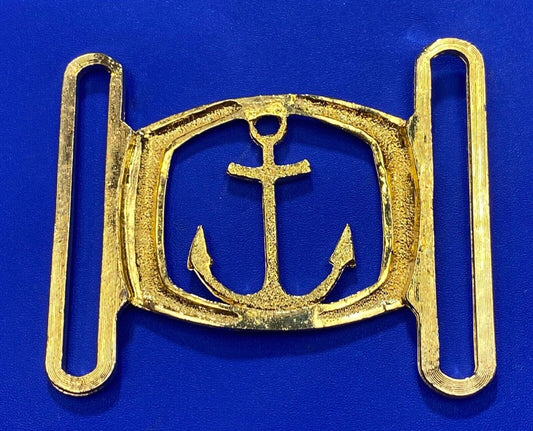 Vintage boat anchor Sailboat , Ocean Fishing Boat, gold color belt slide