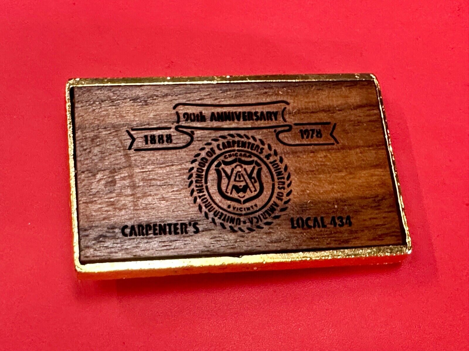 United Brotherhood of Carpenter's Union of America local 434 belt buckle