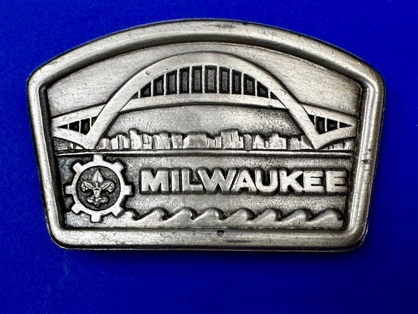Be Prepared Do a Good Turn Daily Milwaukee Country Council BSA 1983 Belt Buckle