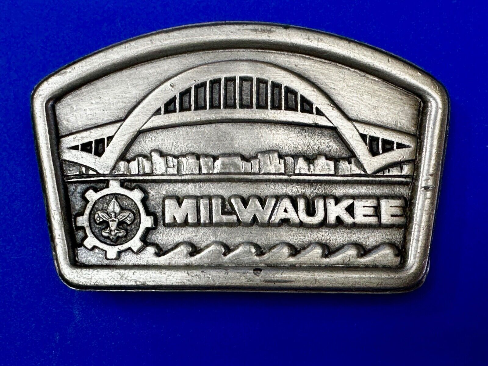 Be Prepared Do a Good Turn Daily Milwaukee Country Council BSA 1983 Belt Buckle