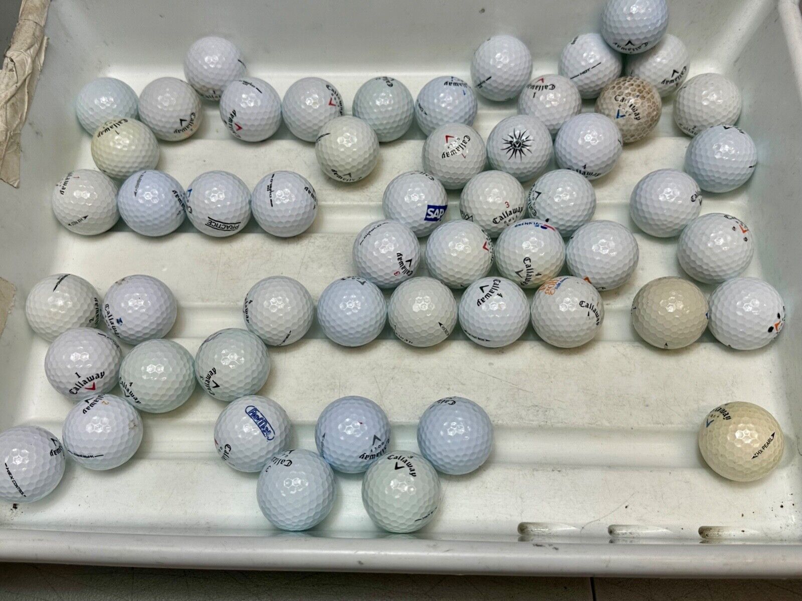 53 Used Calloway Golf Balls Lot - All Kinds!   Great For Practice!