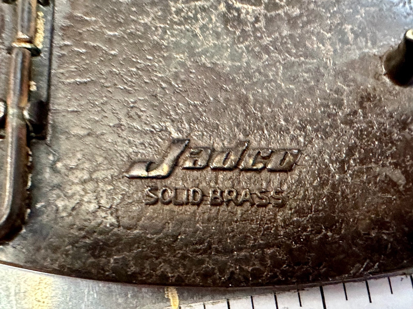 American Home Foods Chef Boyardee Company Vintage Solid Brass Jadco Belt Buckle