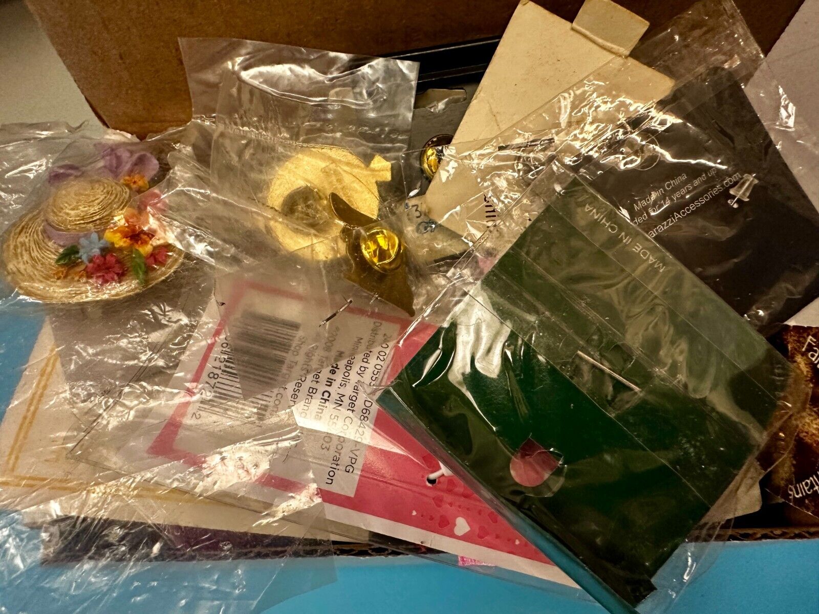 Around 50 Brooches &Pin's In Packaging Resale Bulk Lot, Junk Drawer Grab Bag