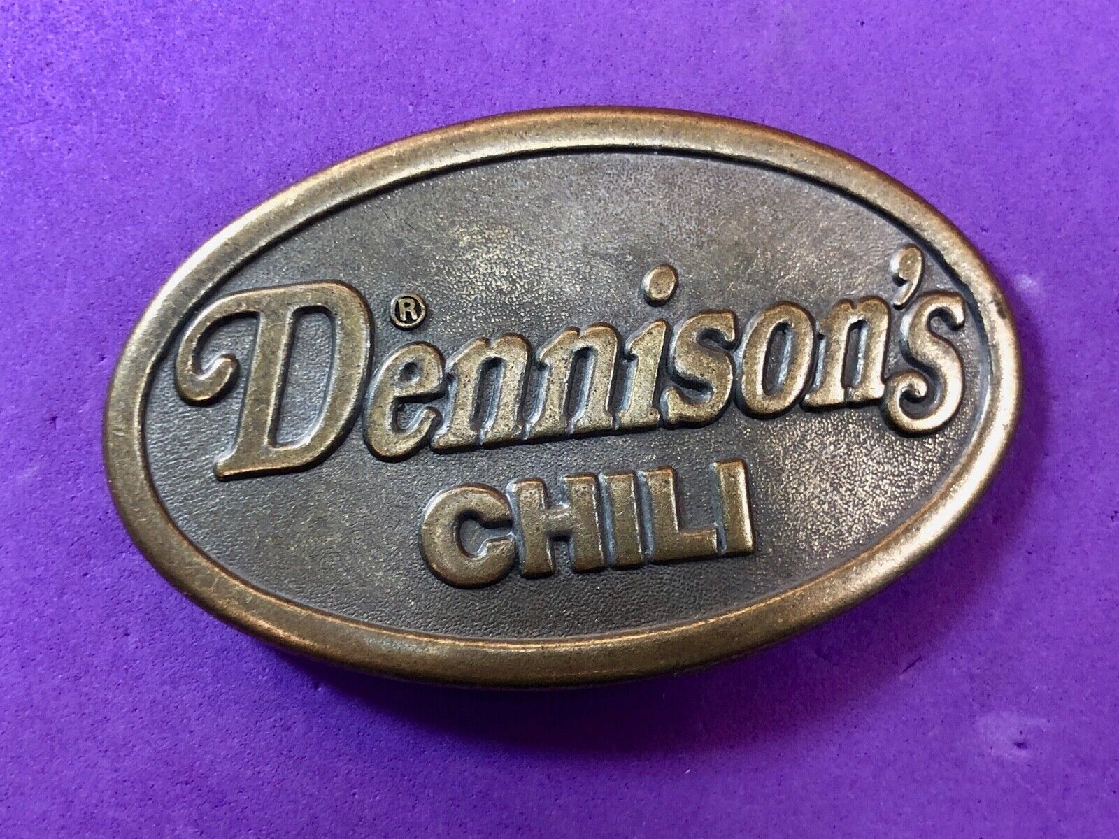 Vintage 1970s Dennisons Chili Belt Buckle Conagra Ad Advertising Promo