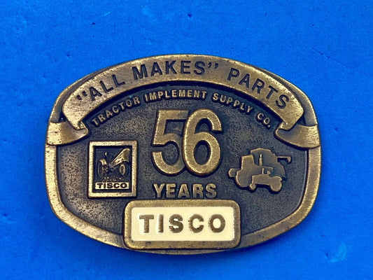 TISCO 56 Years ALL MAKES PARTS Tractor Service belt buckle Series 4 1993 