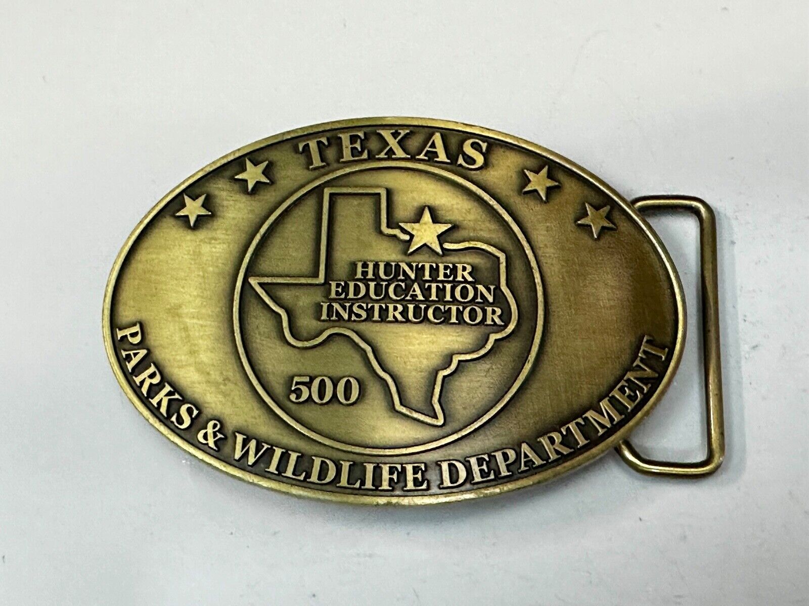 Texas Hunter Education Instructor 500 Parks & Wildlife Dept Belt Buckle