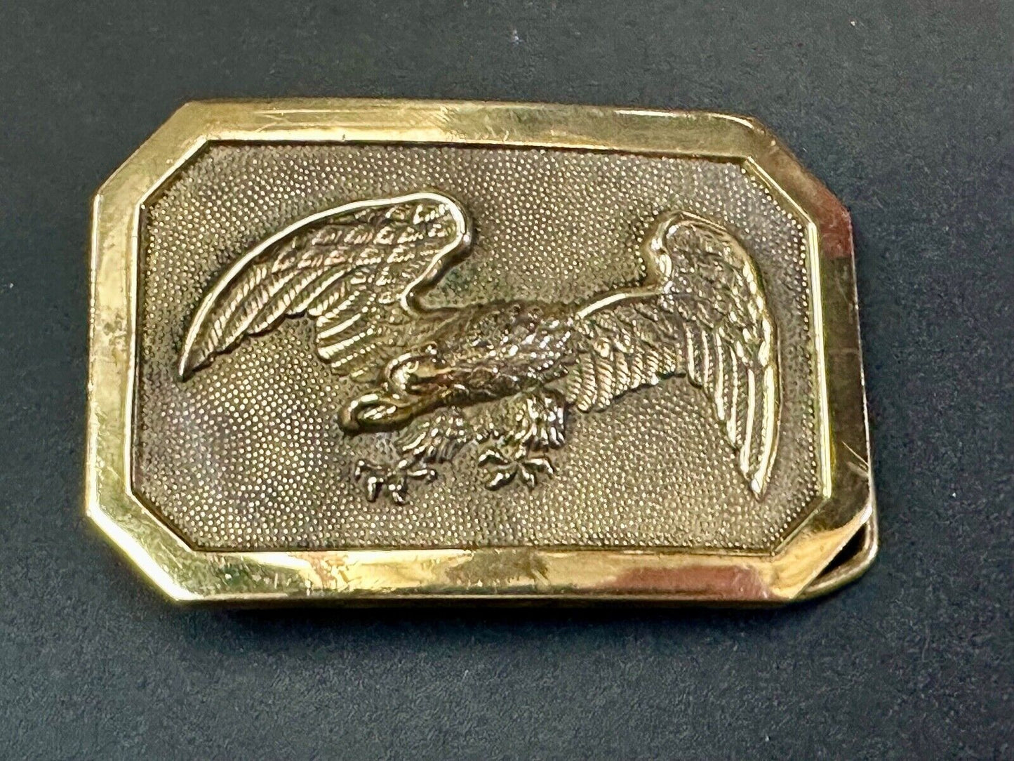 American Bald Eagle Patriotic USA 1978 solid brass belt buckle by Baron Buckles