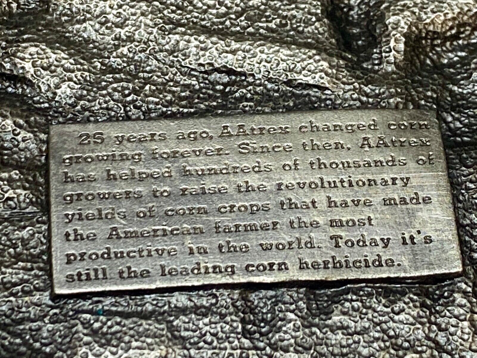 AAtrex Silver Anniversary in Corn Belt Buckle 3.5" Herbicide Farming Farm Barn