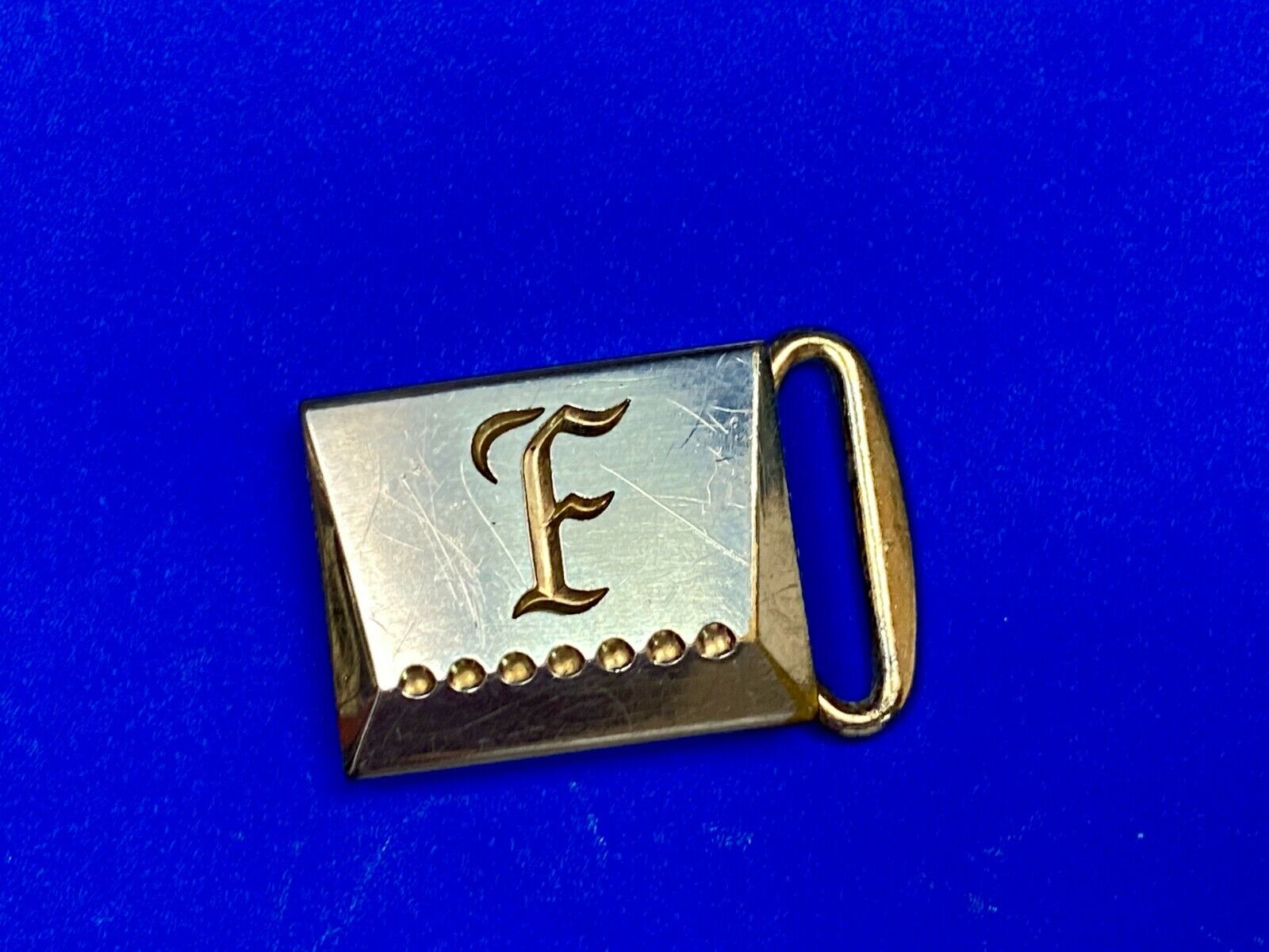 Vintage Hickok Master Plate Letter F Initial Monogram Art Deco Belt Buckle