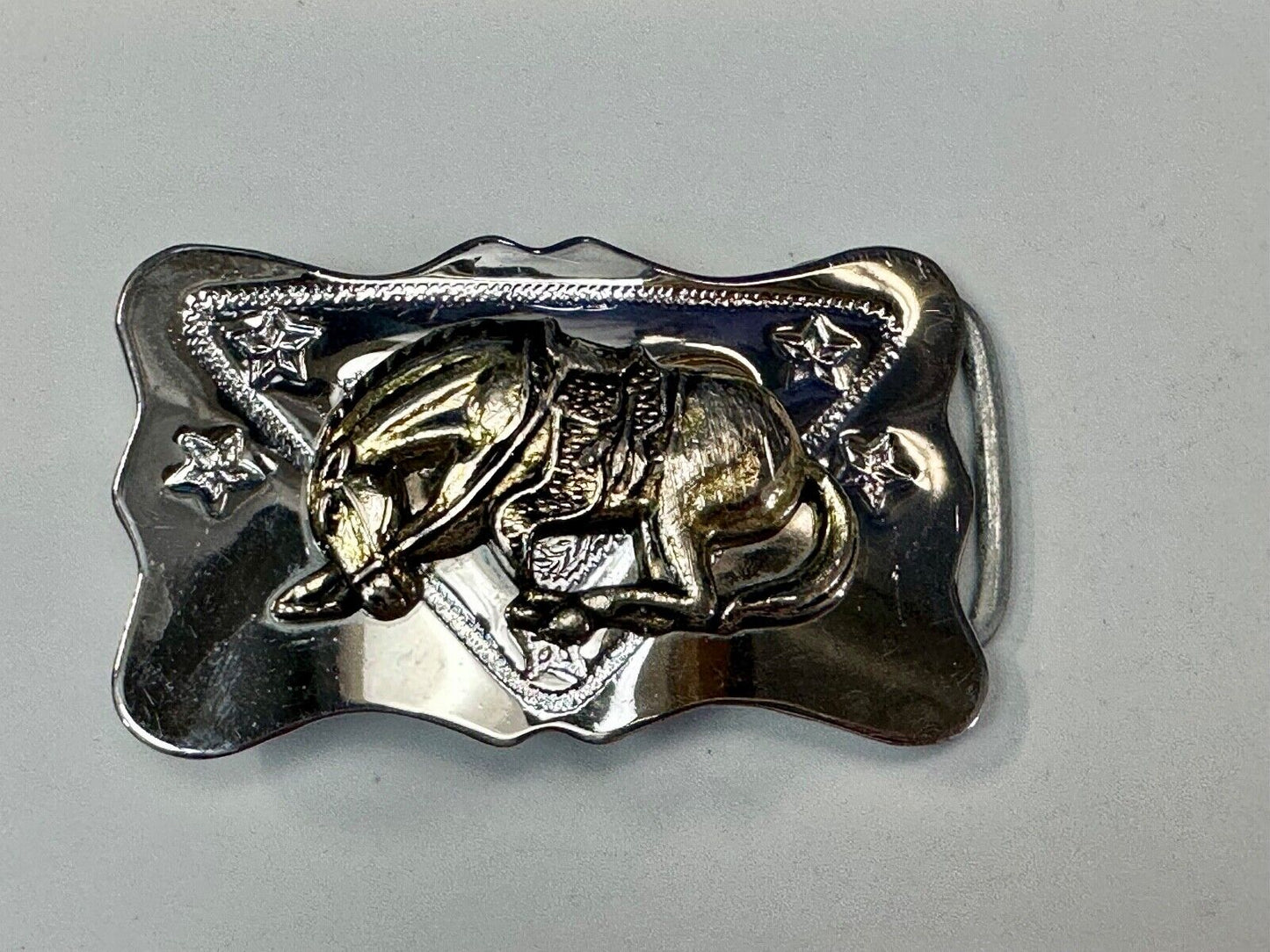 Vintage Horse Lovers Saddle Bronc Cowboys Western belt buckle