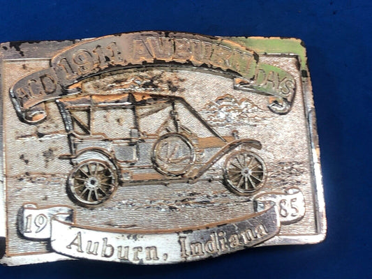 Vintage 1985 Auburn Days - Indiana belt buckle. fair and car show! 