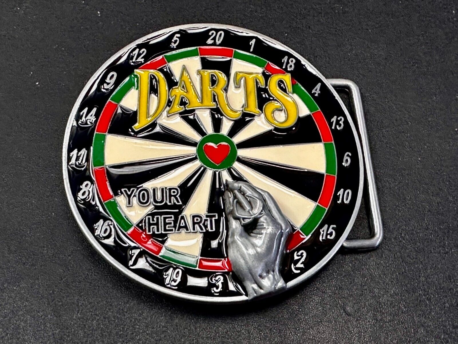 Throwing DARTS - Your Heart Dart Game Love Board Sports Bar Novelty Belt Buckle