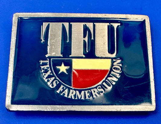 belt buckle Texas Farmers Union