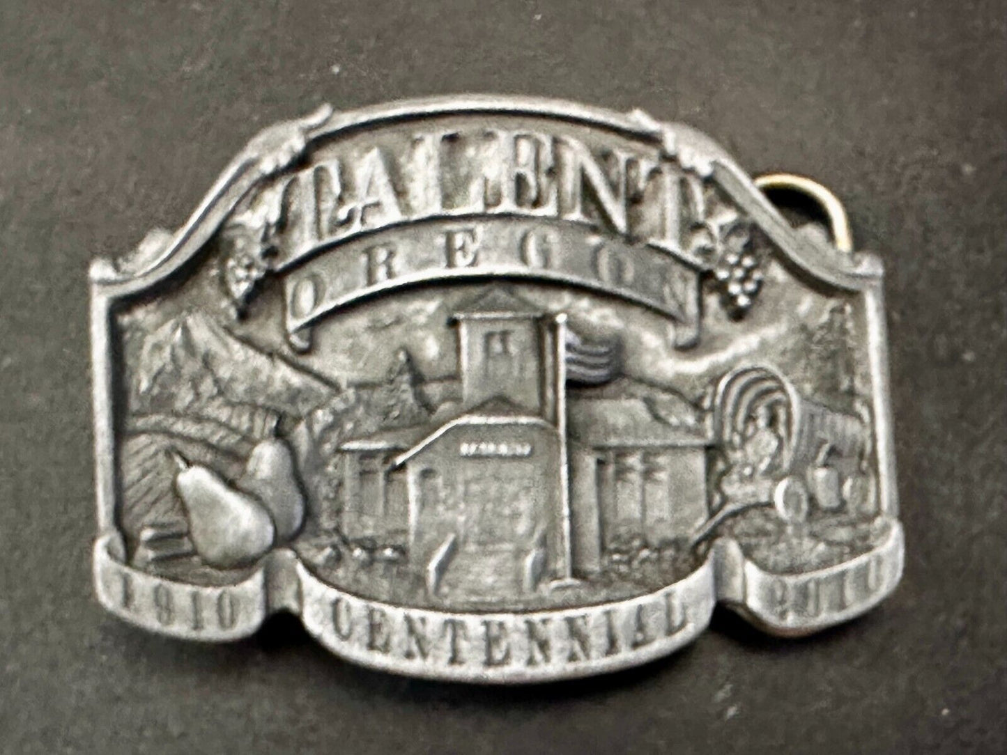 Talent Oregon Centennial Celebration 1910-2010 Commemorative Belt Buckle