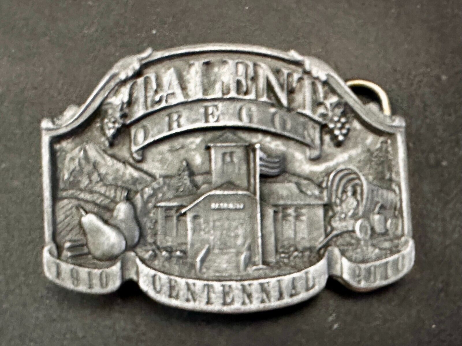 Talent Oregon Centennial Celebration 1910-2010 Commemorative Belt Buckle