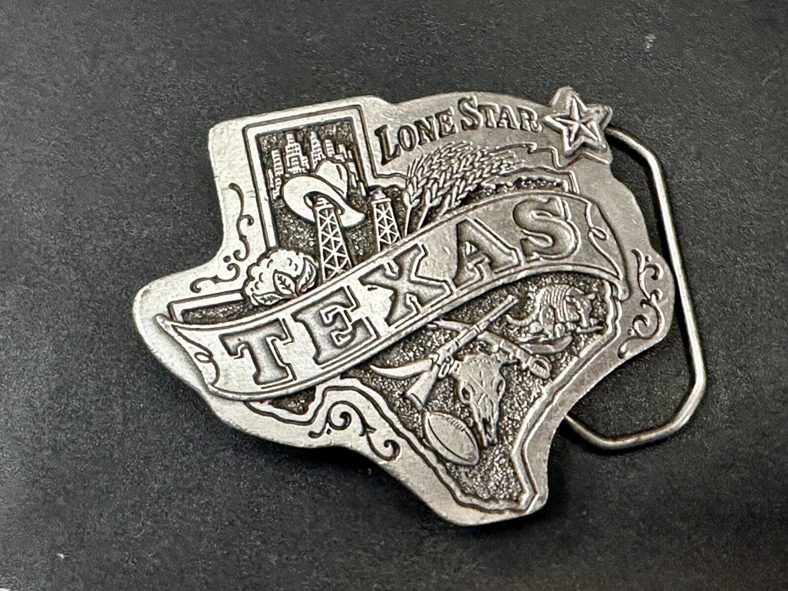Texas Lone Star State Oil Guns Longhorn by The Great American Belt Buckle Co