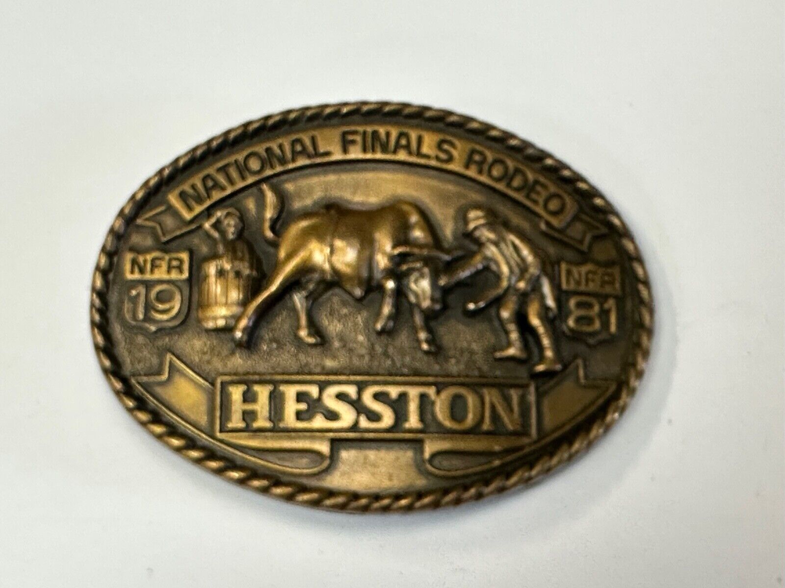 1981 HESSTON NATIONAL FINALS RODEO BELT BUCKLE 7th Edition Collectors