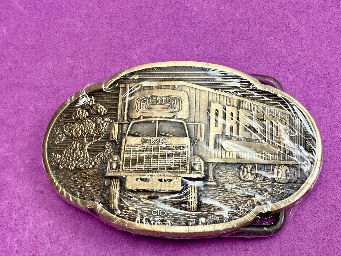 Vintage 1980’s Preston Semi drivers - BELT BUCKLE by O.C.Tanner