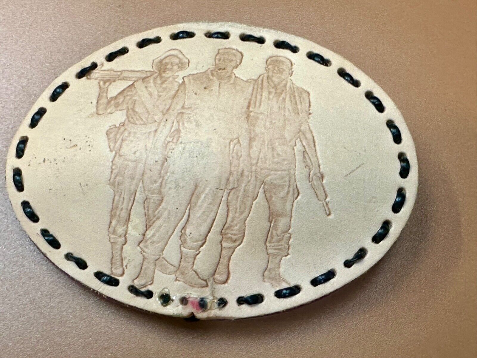 Vietnam Veterans War Memorial Washington DC  large leather Oval Belt Buckle