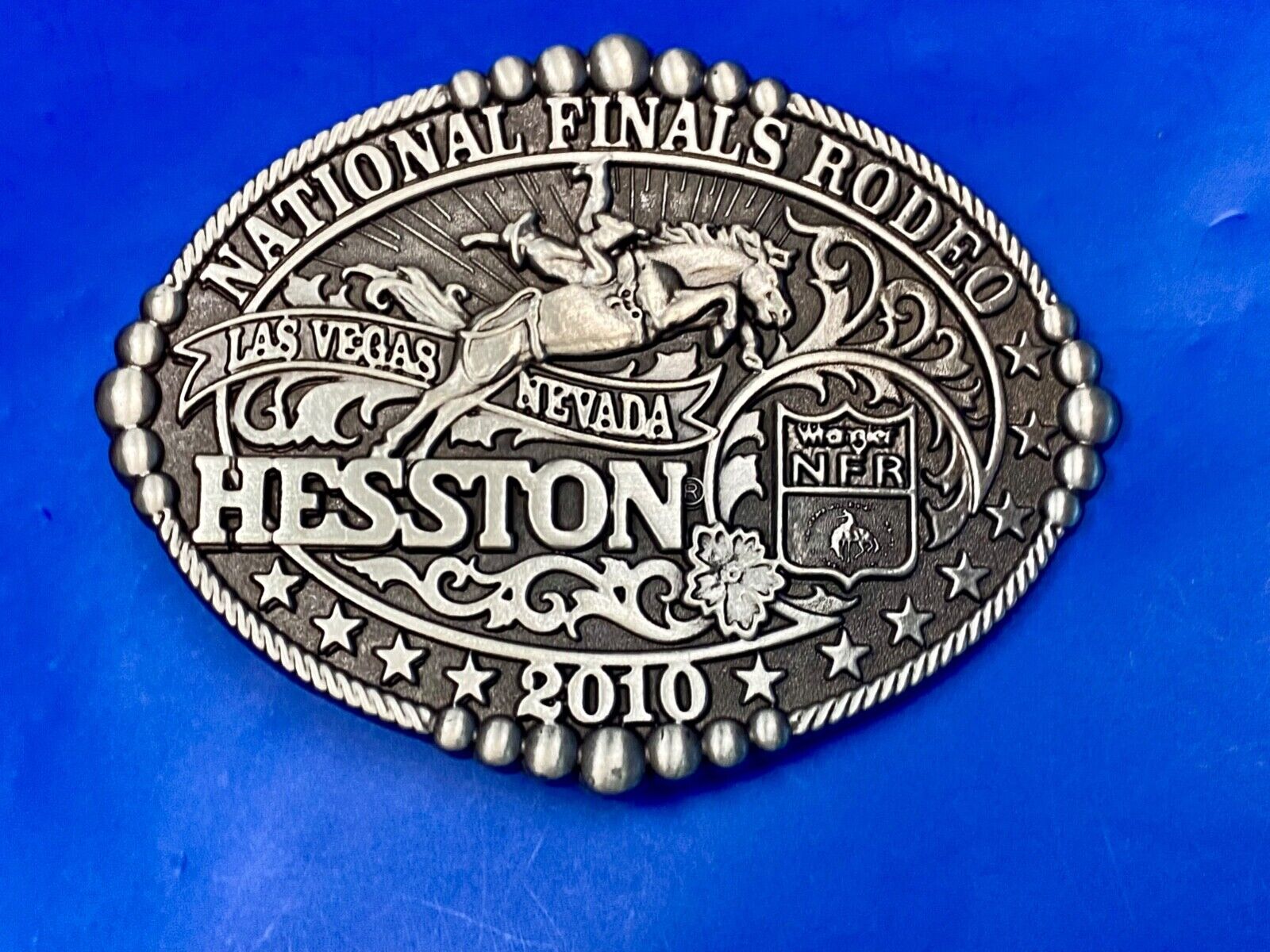 2010 Youth Size Nfr National Finals Rodeo Prca Sealed Belt Buckle