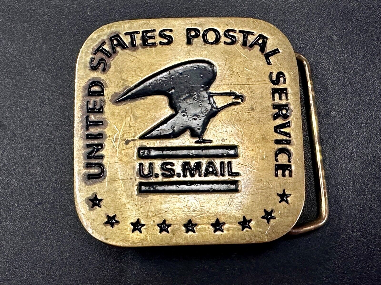 USPS United States Postal Service U.S Mail Solid Brass Belt Buckle by Baron BBB