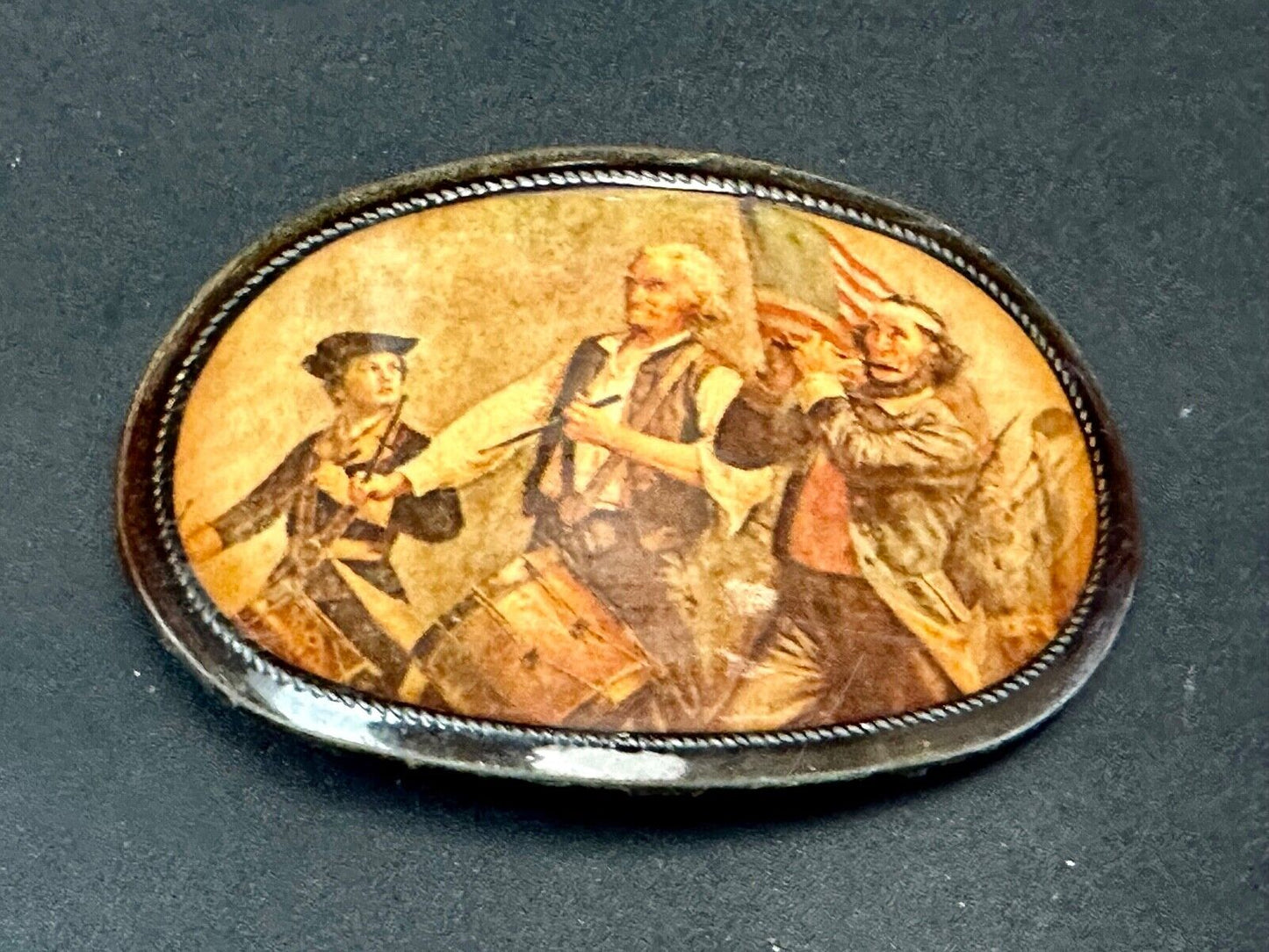 American Marching Band USA Constitution Bicentennial vintage belt buckle