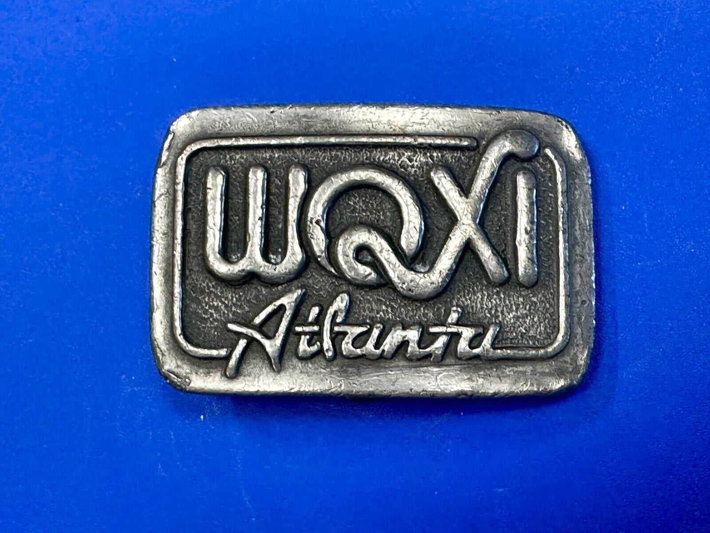 1976 WQXI ATLANTA Vintage Belt Buckle. Collectible, RADIO STATION Promo