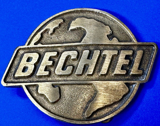 BECHTEL Engineering Construction Company Add Promo Dynabuckle Brass Belt Buckle