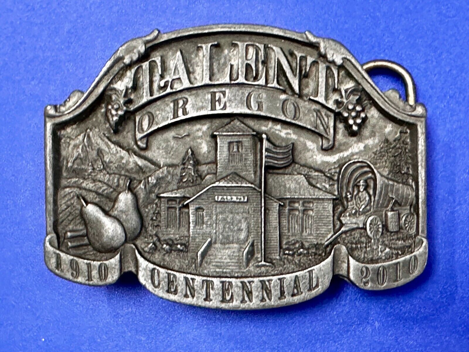 Talent Oregon Centennial Celebration 1910-2010 Commemorative Belt Buckle
