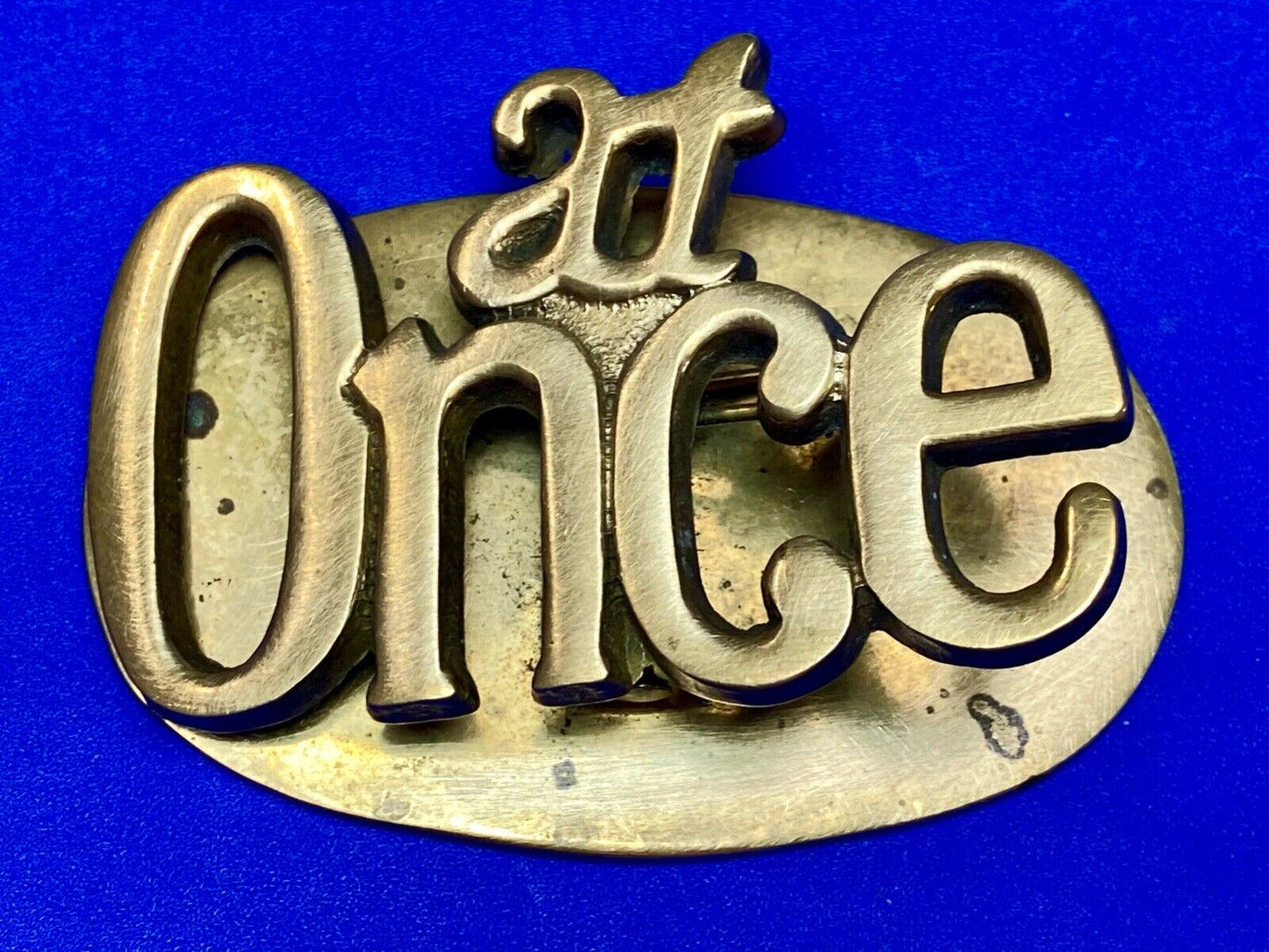 AT ONCE -  Desk Organizer Clip 3.5" x 2" LARGE Vintage Solid Brass paper holder
