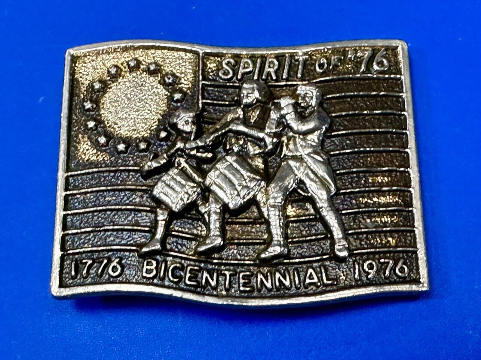 The Spirit of 76 - Patriotic American Bicentennial Marching Band belt buckle