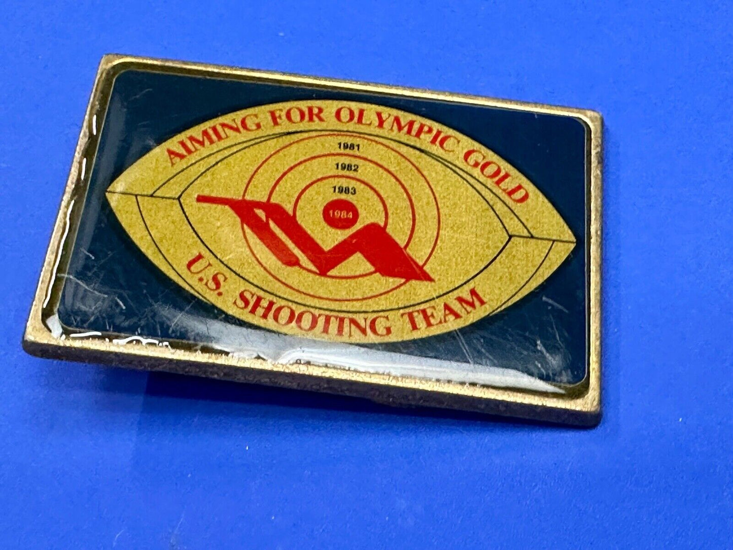 Aiming for Olympic gold - Los Angeles 1984 US shooting Team belt buckle