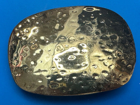 Vintage Hammered Brass Tone artisan Belt Buckle