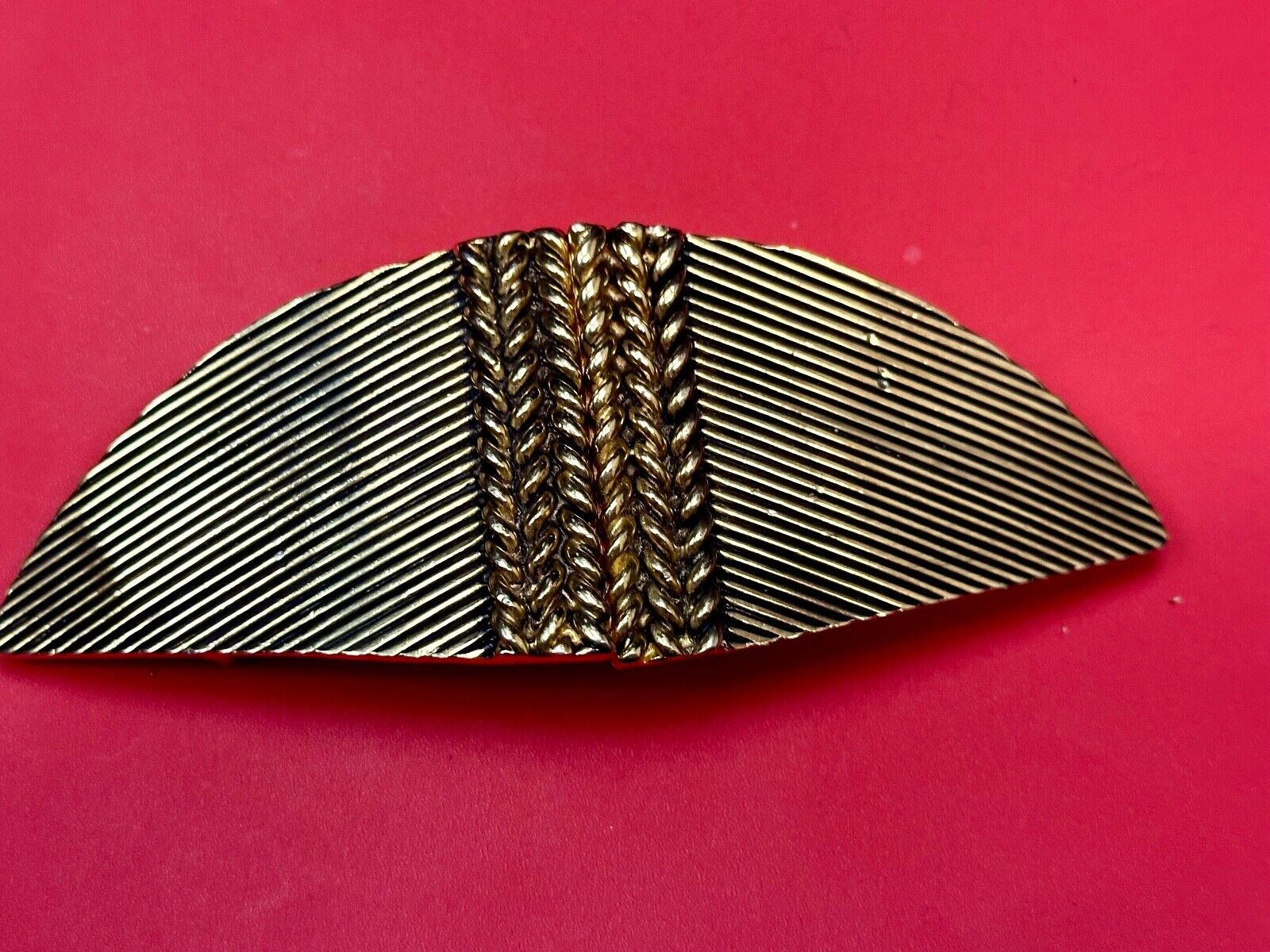 Two piece Leaf Theme Interlocking gold color belt buckle by Accessocraft NYC