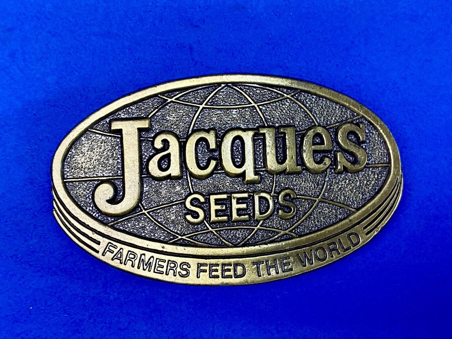 1977 Jacques Seed Farming Agriculture Corn Technology Belt Buckle By Lewis 