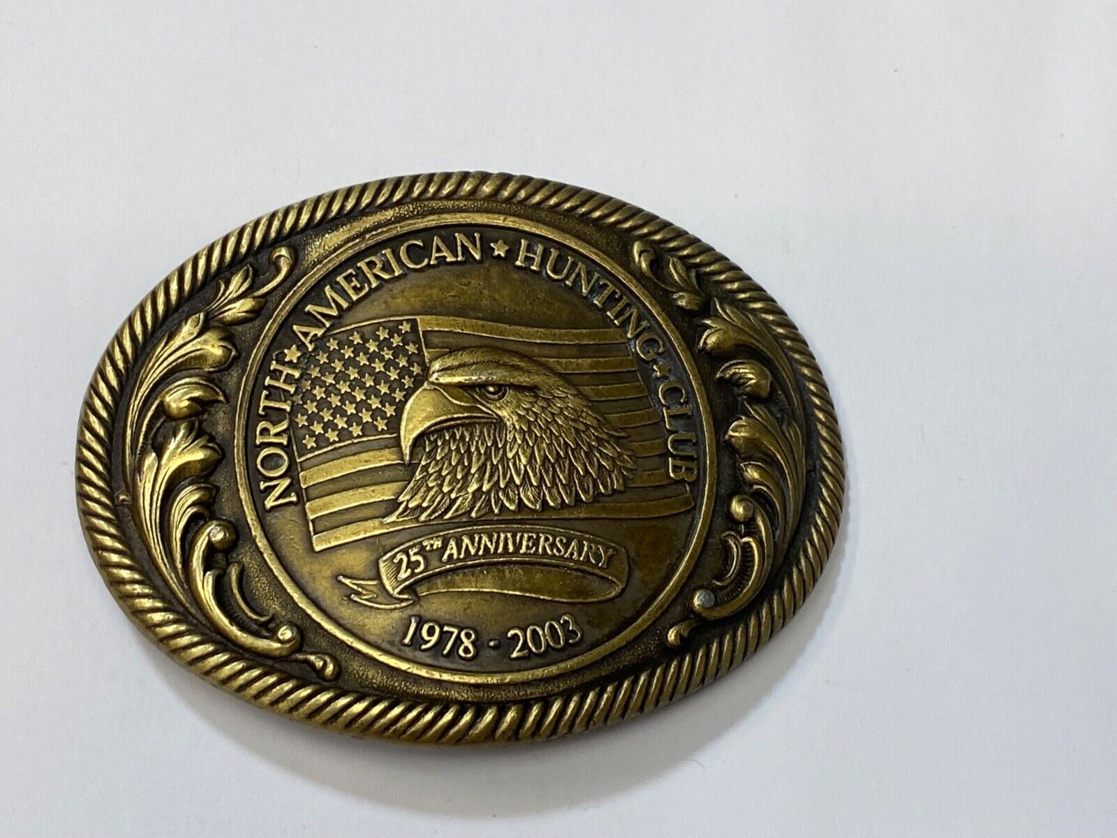 2003  25th anniversary North American Hunting Club commemorative belt buckle