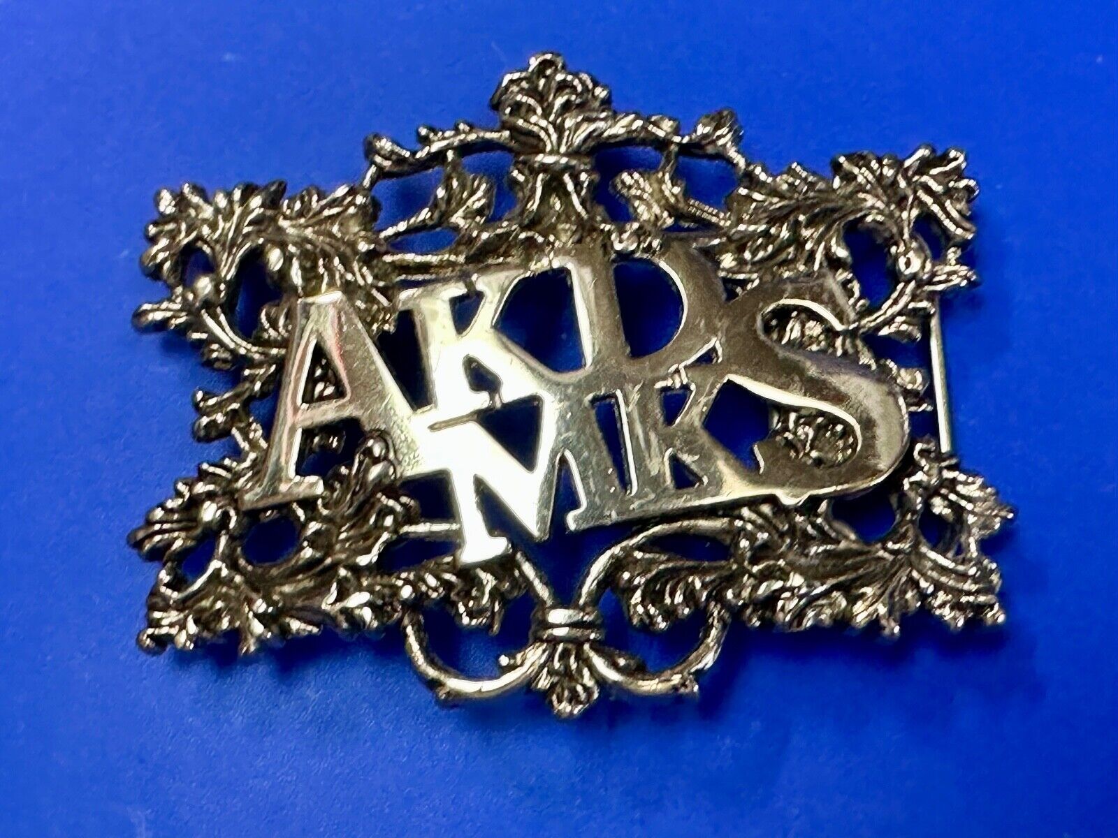 AKDMKS Large Hip Hop Y2K Streetwear Silver Color Ornate see through Belt Buckle