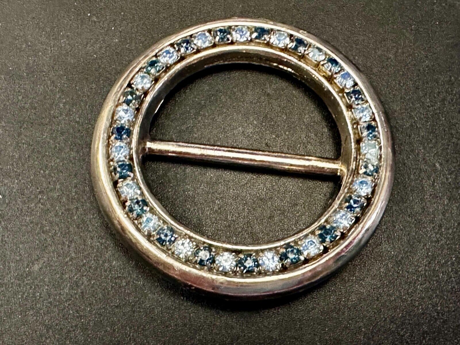Beautiful Round Rhinestone Covered Replacement Dress Belt Scarf Slide Buckle