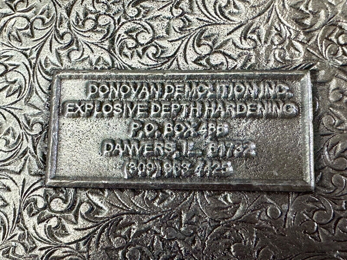 Thunderbird DOOIEDH Donovan Demolition Explosive Depth Hardening belt buckle