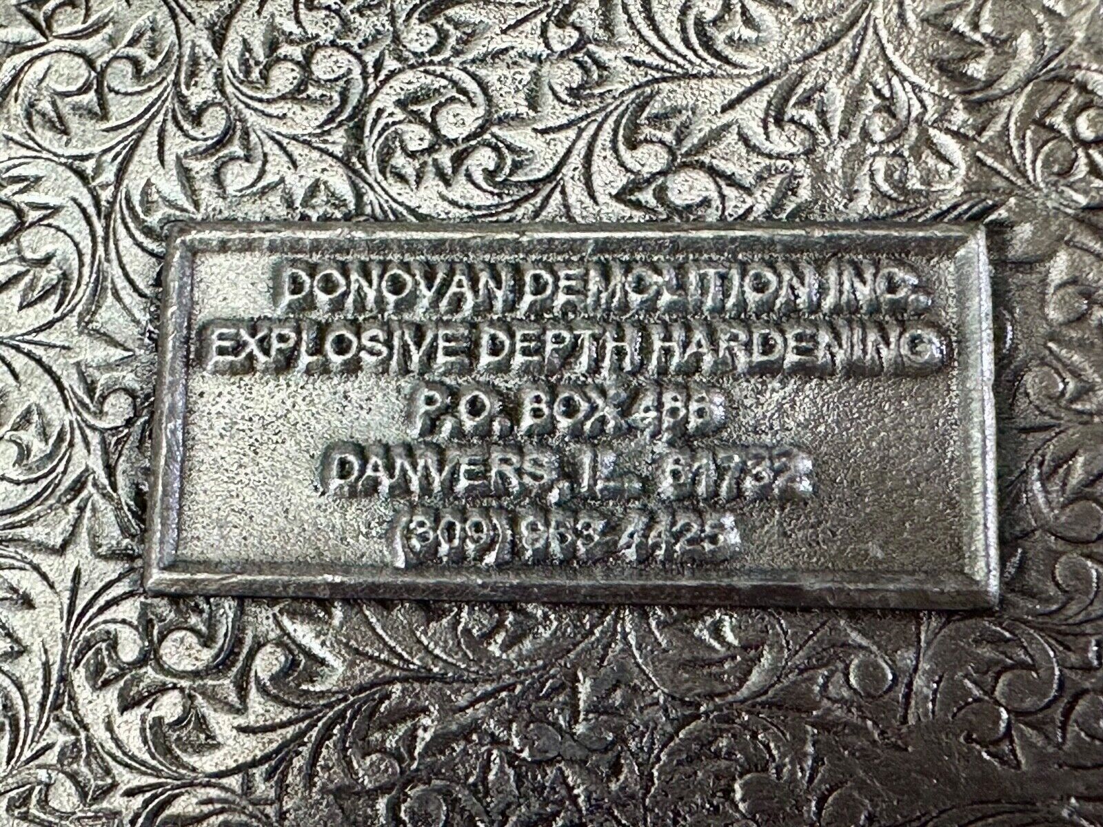 Thunderbird DOOIEDH Donovan Demolition Explosive Depth Hardening belt buckle