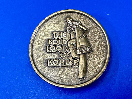 The Bold Look of Kohler - Vintage 1977 Lewis round Limited Edition belt buckle