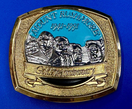 1991 Mount Rushmore 50th Golden Anniversary Limited Edition belt buckle