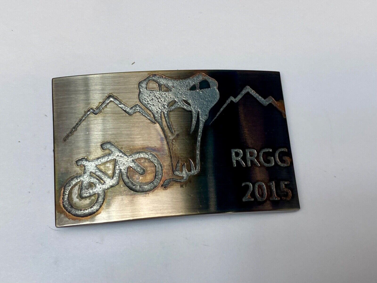 Used 2015 RRGG Mountain BMX Bike Belt Buckle Viper Logo Event Trail Ride Race