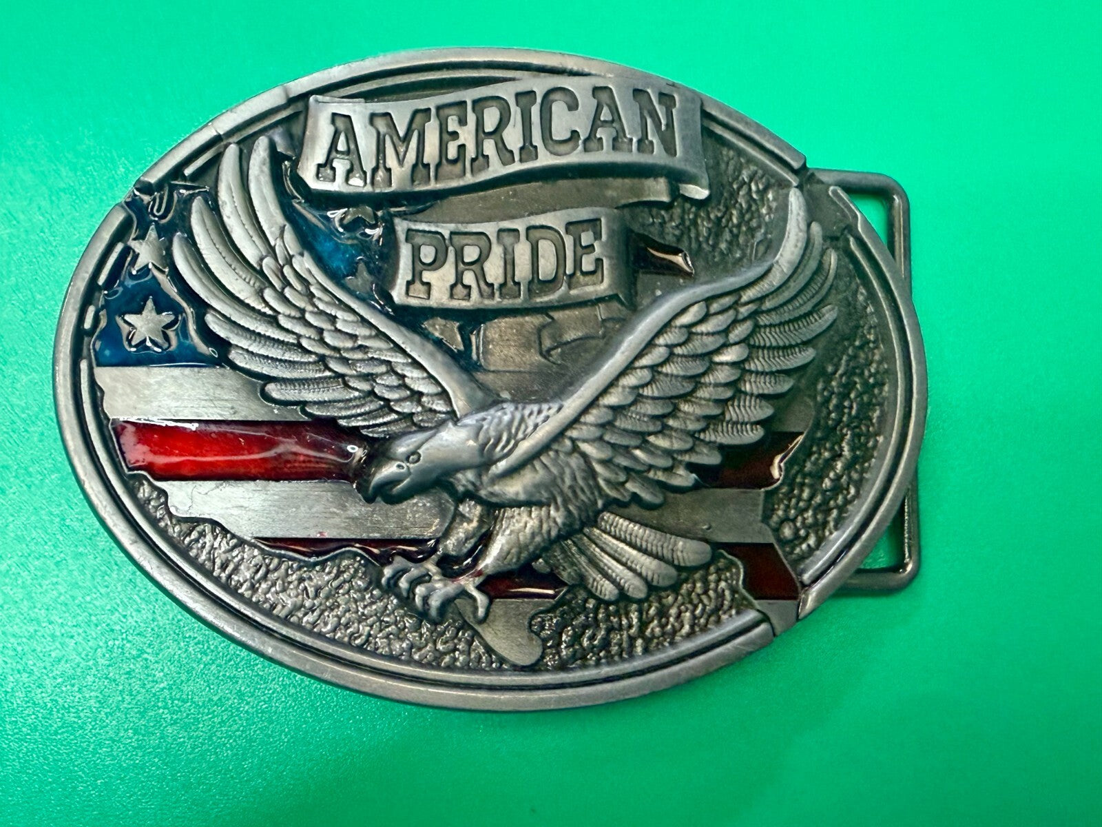 American Pride - Patriotic USA United States Flag and Eagle Belt Buckle