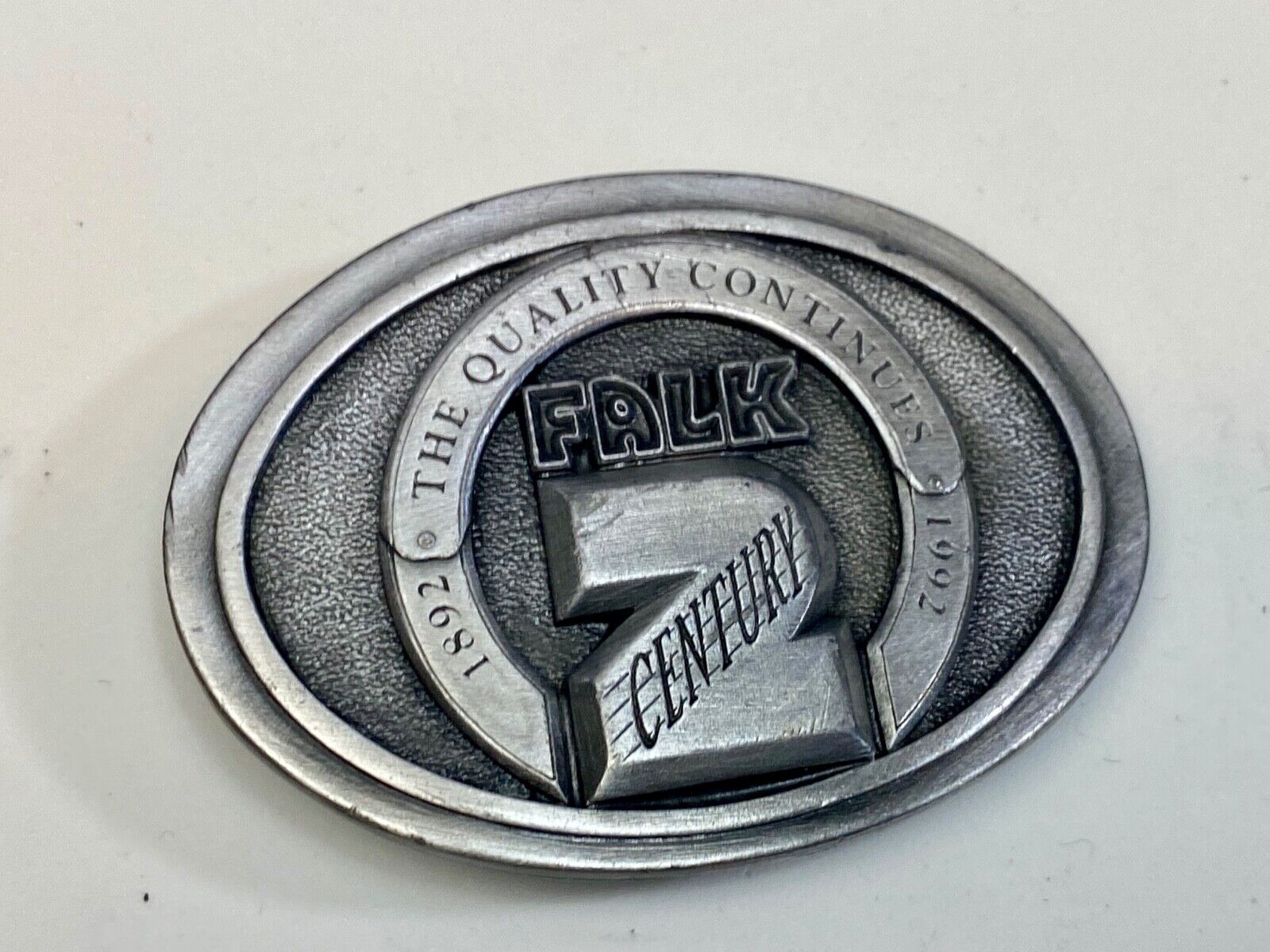 Vintage 1992 Falk Company, 2 Centuries, The Quality Continues Belt Buckle   #16 