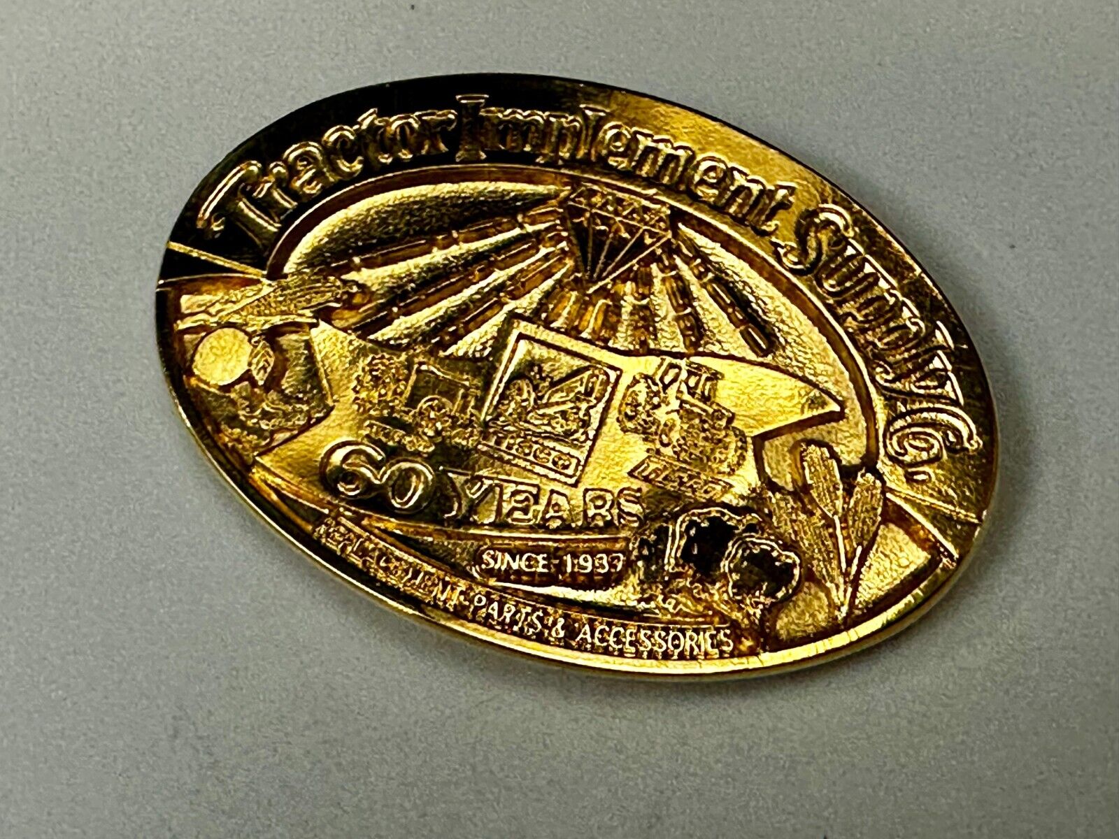 60 years TISCO Tractor Implement Supply company Vintage Belt Buckle by Speccast
