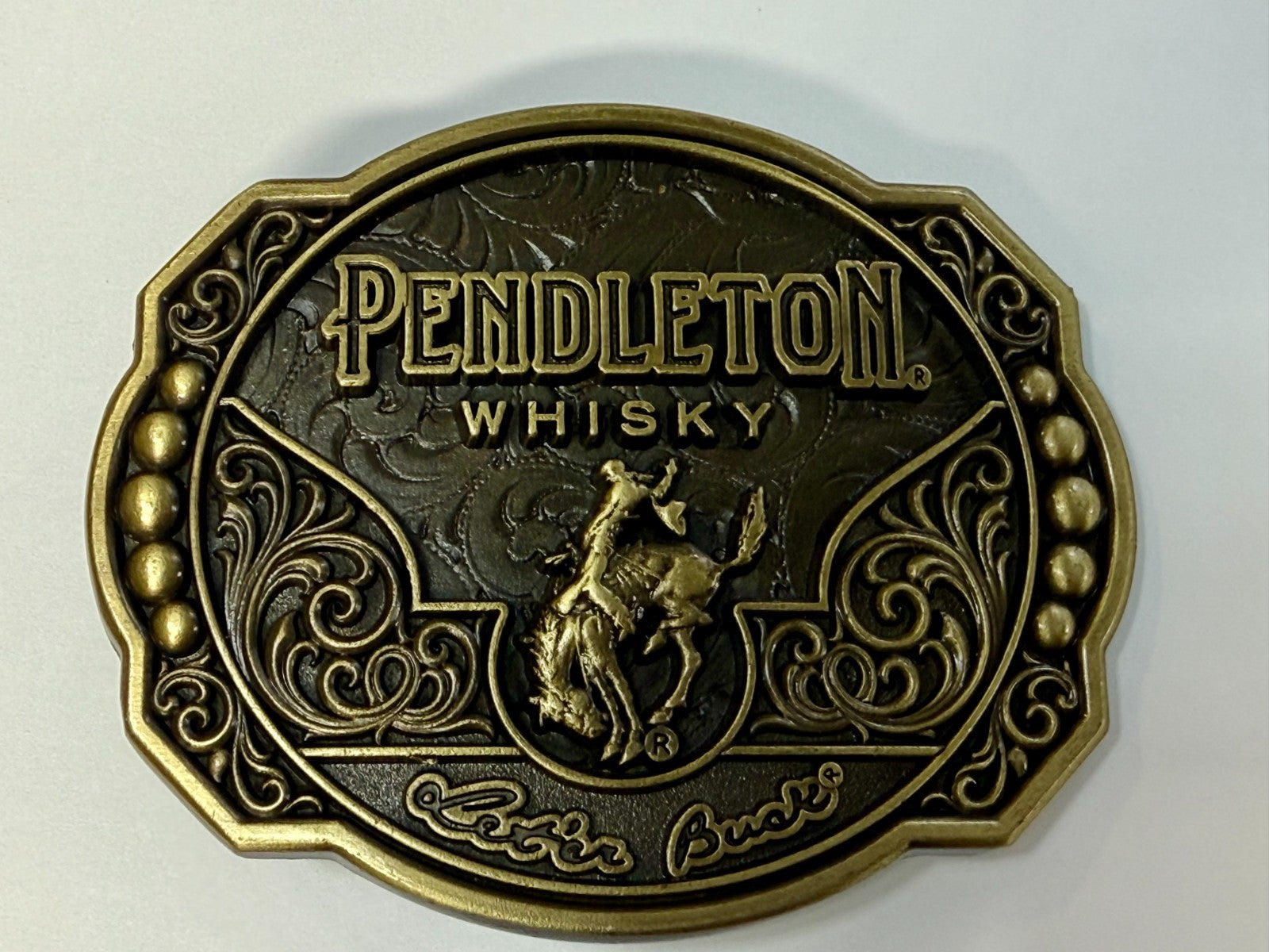 2024 Pendleton Whiskey Let'er Buck Rodeo Cowboy Montana Silversmiths Belt Buckle